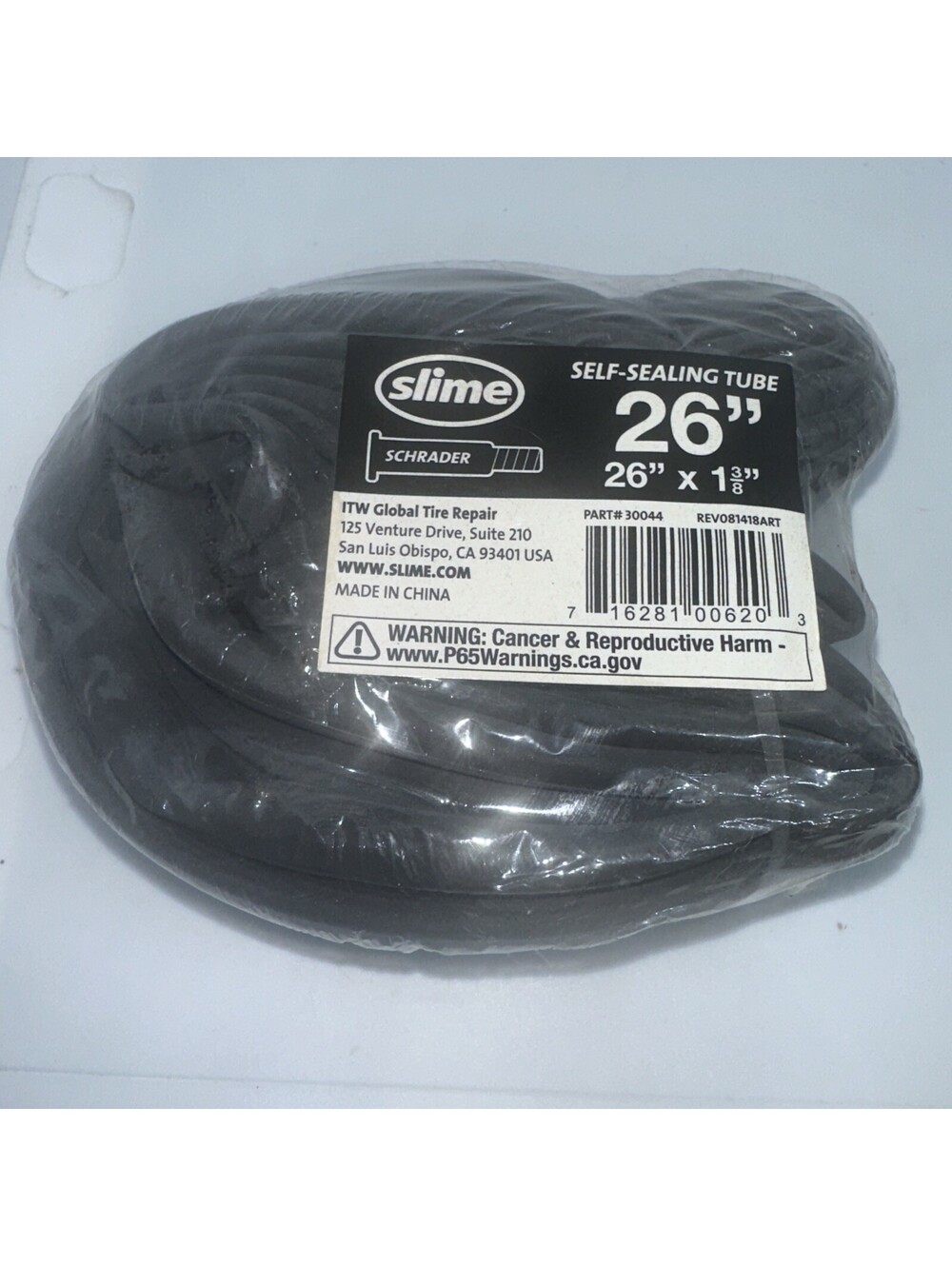 Slime Self-Sealing Tube - 26 x 1-3/8, Schrader Valve